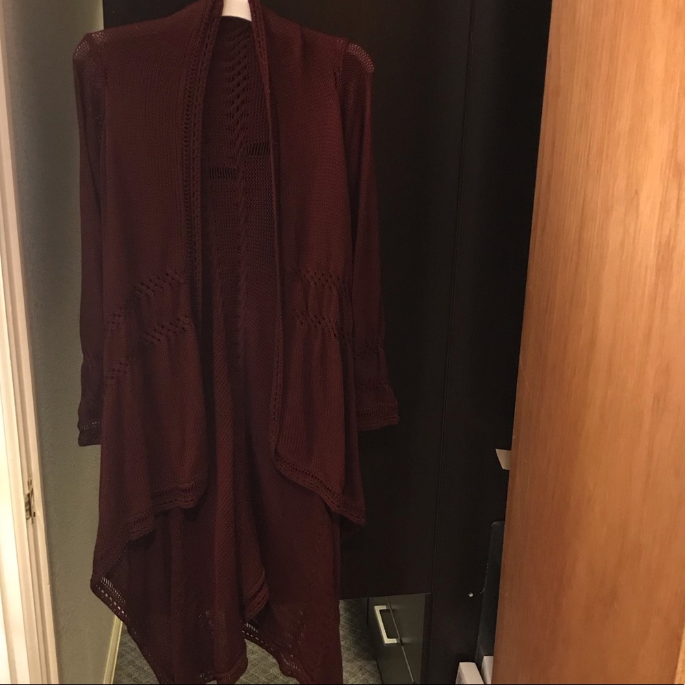 Burgundy Cardigan